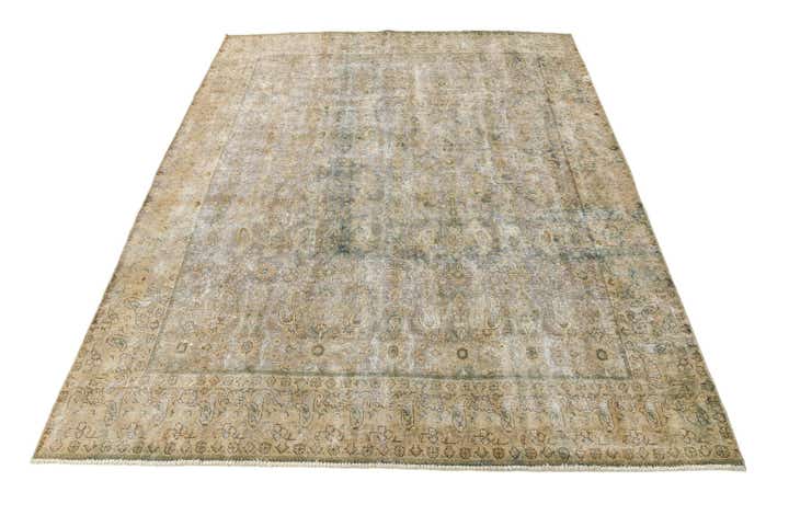 9' 5 x 12' 1 Hand Knotted Ultra Vintage Persian Wool Rug