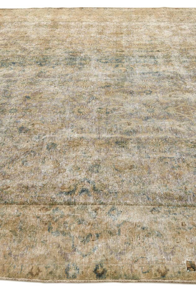 Detail image of 9' 5 x 12' 1 Hand Knotted Ultra Vintage Persian Wool Rug