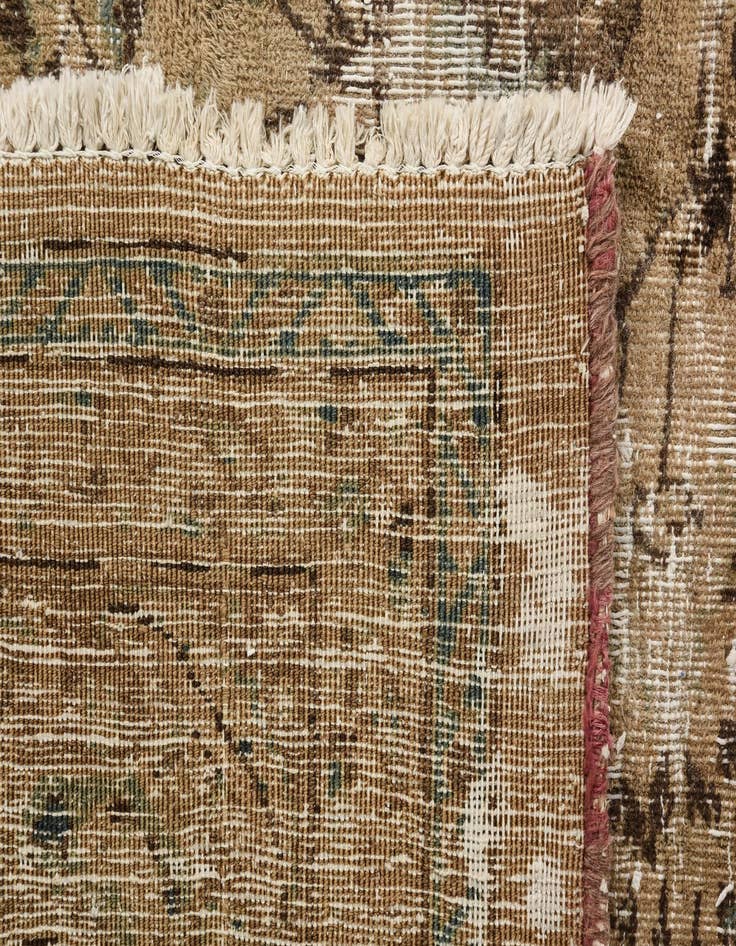 Detail image of 6' 8 x 9' 4  Hand Knotted Ultra Vintage Persian Wool Rug