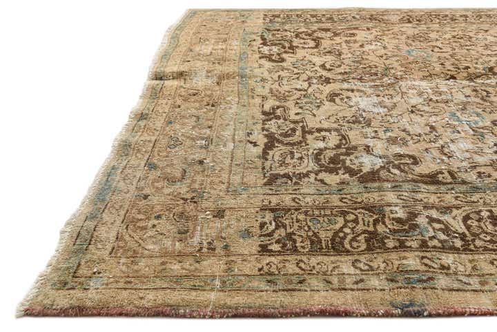 6' 8 x 9' 4 Hand Knotted Ultra Vintage Persian Wool Rug