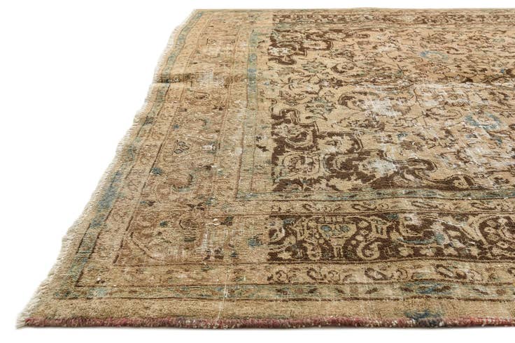 Detail image of 6' 8 x 9' 4 Hand Knotted Ultra Vintage Persian Wool Rug