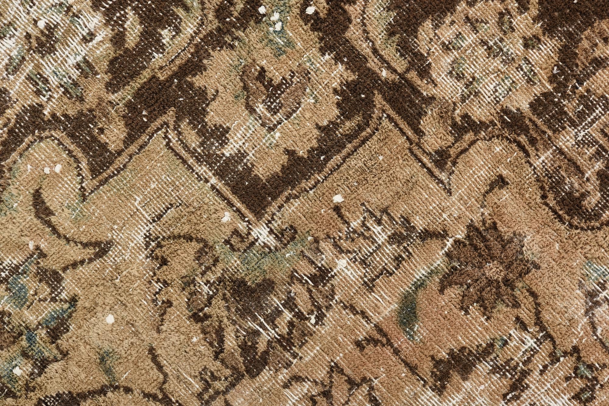 6' 8 x 9' 4 Hand Knotted Ultra Vintage Persian Wool Rug