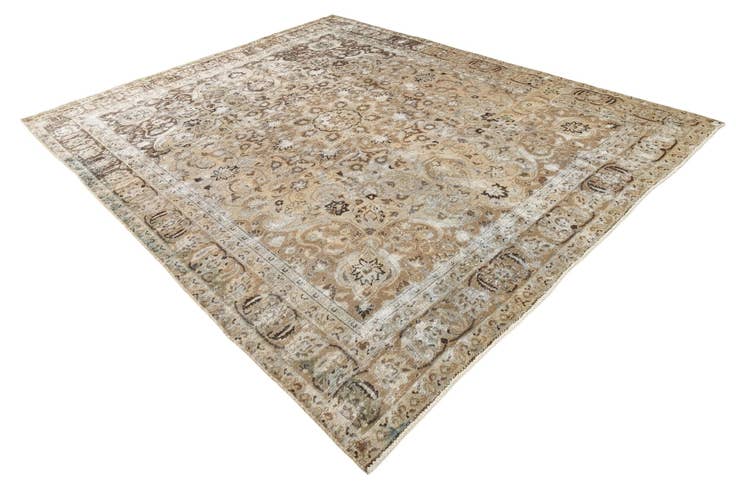 Detail image of 9' 4 x 11' 5 Hand Knotted Ultra Vintage Persian Wool Rug