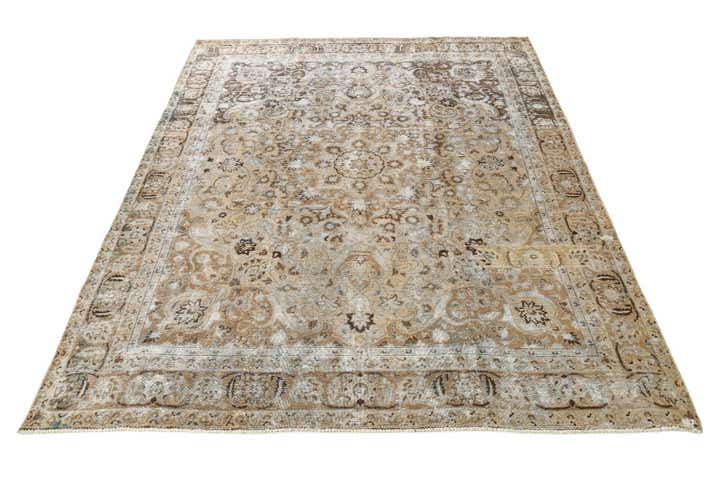 9' 4 x 11' 5 Hand Knotted Ultra Vintage Persian Wool Rug