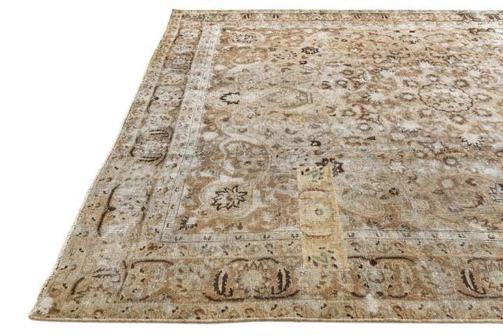 9' 4 x 11' 5 Hand Knotted Ultra Vintage Persian Wool Rug