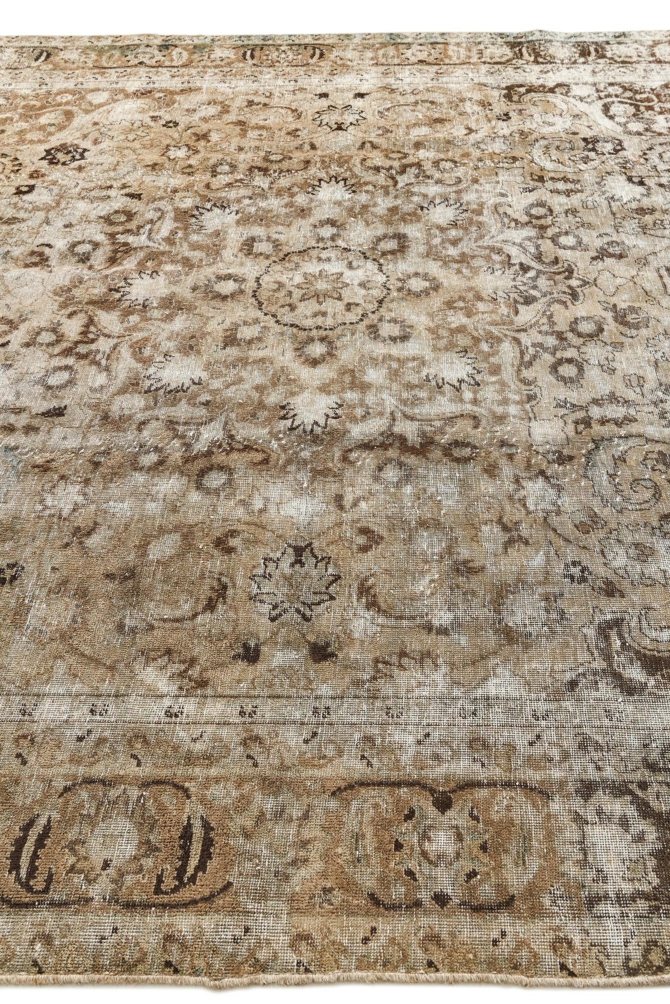 9' 4 x 11' 5 Hand Knotted Ultra Vintage Persian Wool Rug