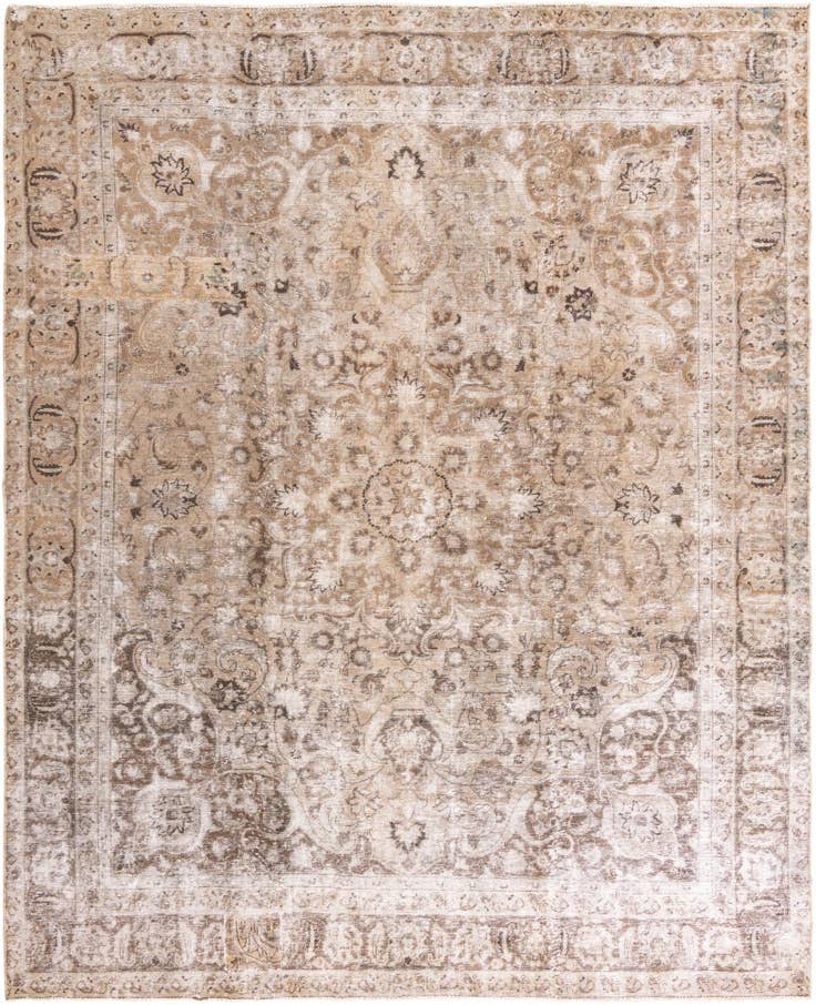 Detail image of 9' 4 x 11' 5 Hand Knotted Ultra Vintage Persian Wool Rug