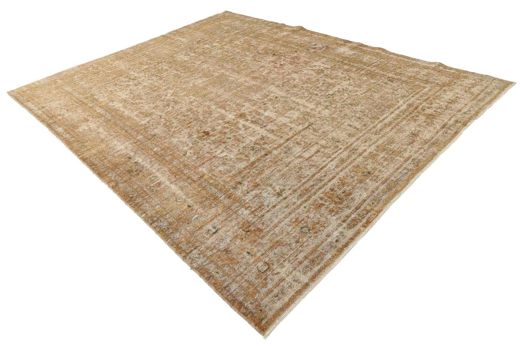 9' 6 x 12' 2 Hand Knotted Ultra Vintage Persian Wool Rug