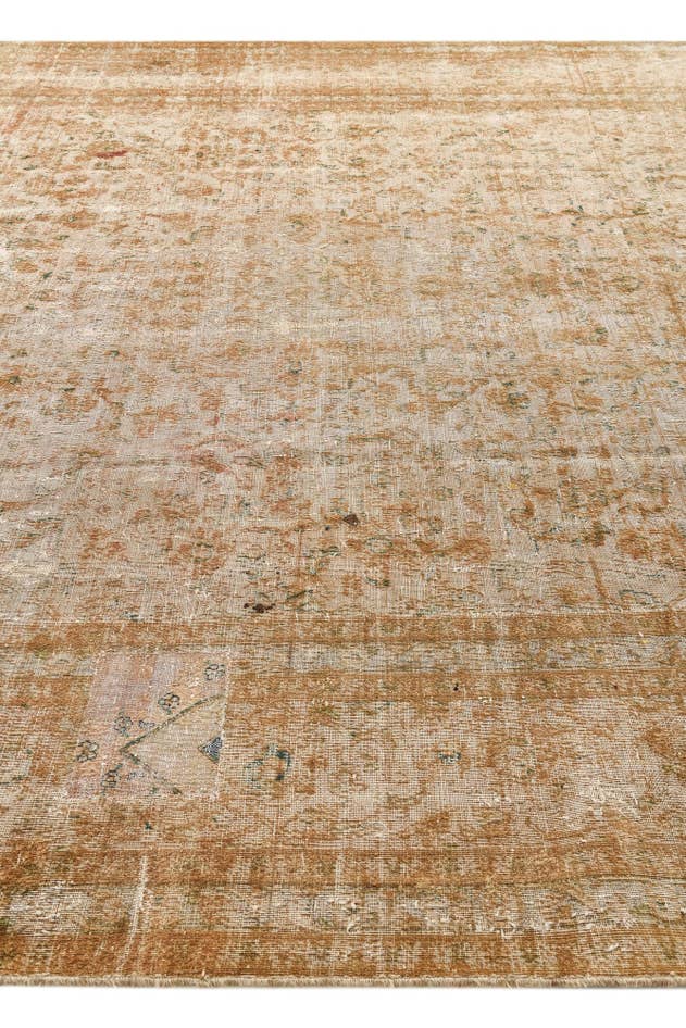 Detail image of 9' 6 x 12' 2 Hand Knotted Ultra Vintage Persian Wool Rug