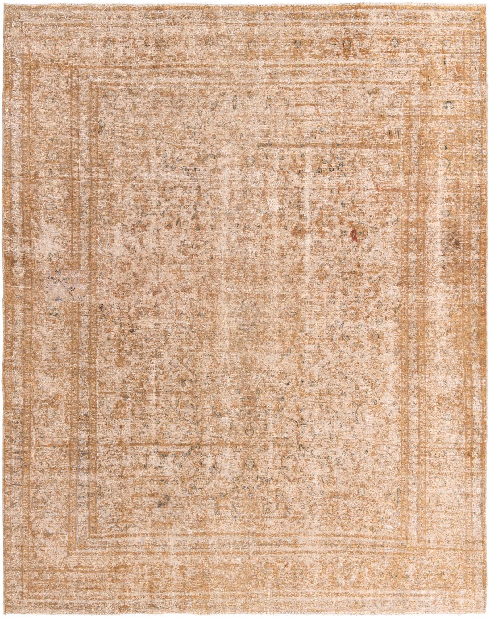 9' 6 x 12' 2 Hand Knotted Ultra Vintage Persian Wool Rug