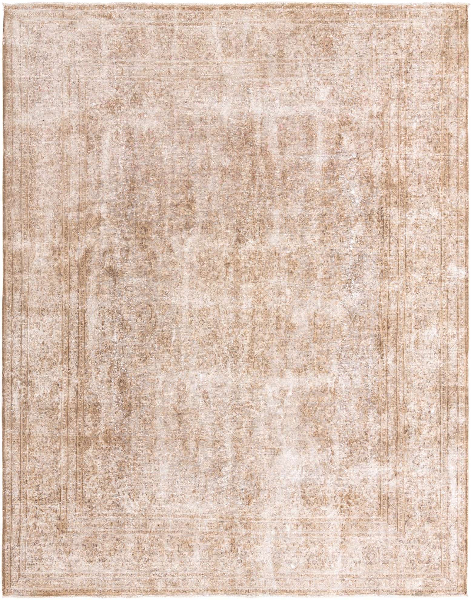 9' 9 x 12' 7 Hand Knotted Ultra Vintage Persian Wool Rug