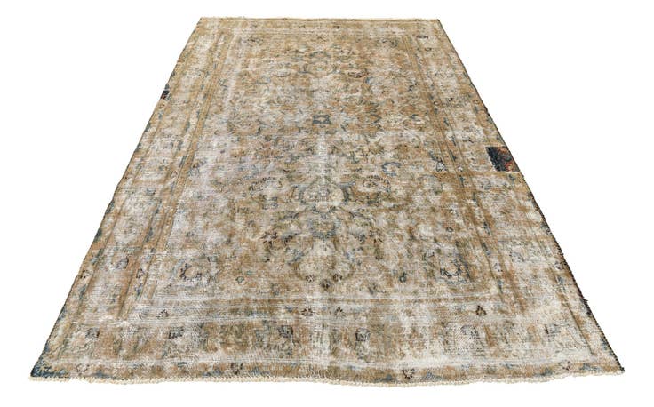 Detailfoto van 190cm x 280cm Handgeknoopt Ultra Vintage Perzisch Wol Vloerkleed