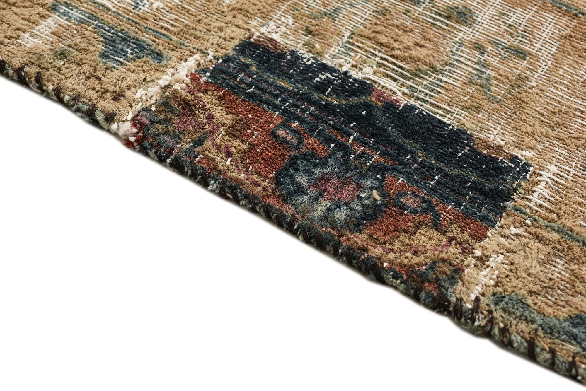 6' 2 x 9' 3 Hand Knotted Ultra Vintage Persian Wool Rug