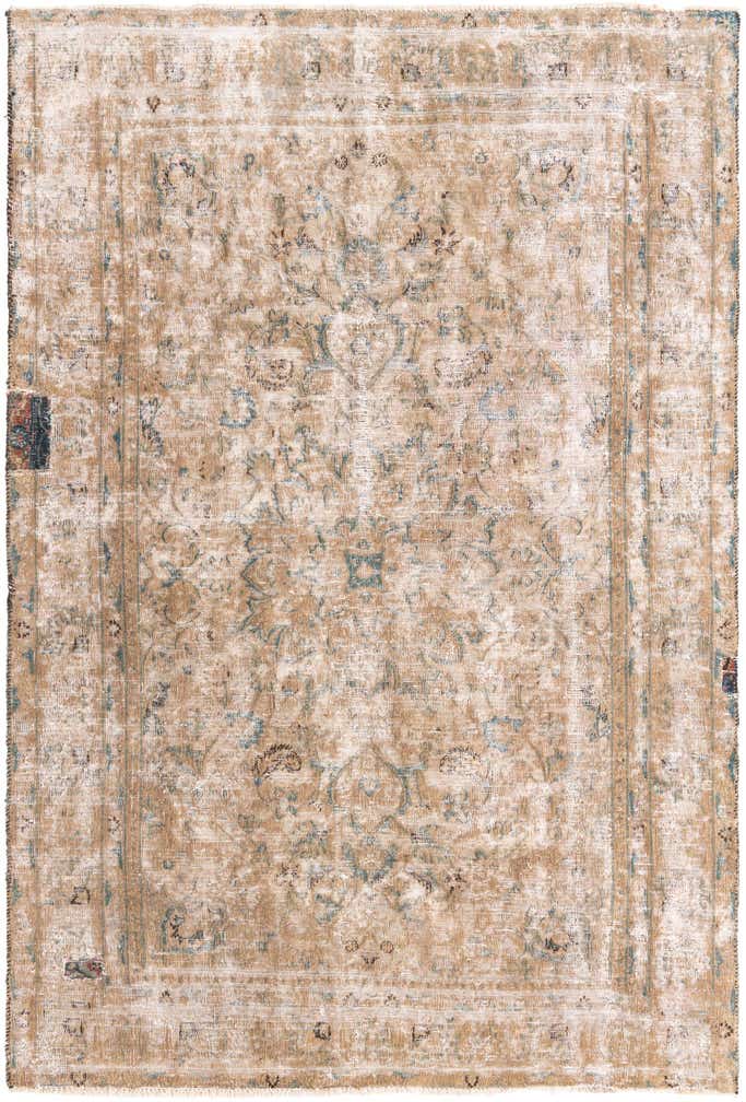 190cm x 280cm Handgeknoopt Ultra Vintage Perzisch Wol Vloerkleed
