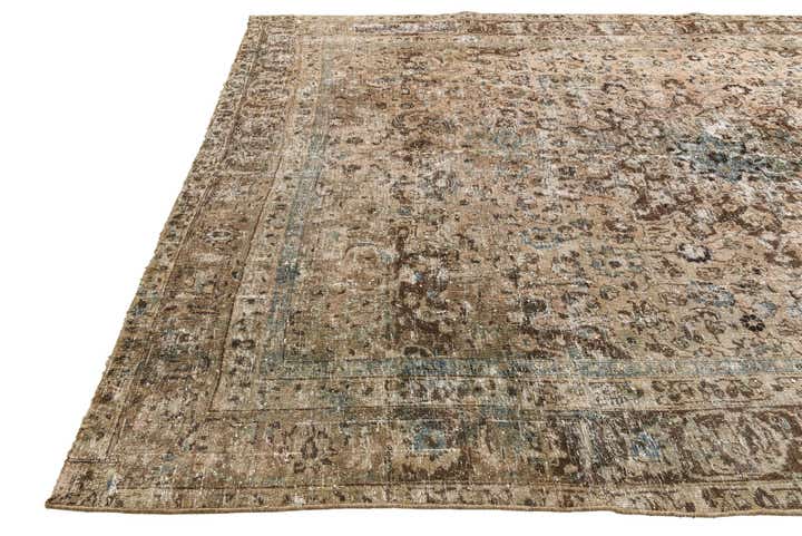 9' 1 x 11' 9 Hand Knotted Ultra Vintage Persian Wool Rug