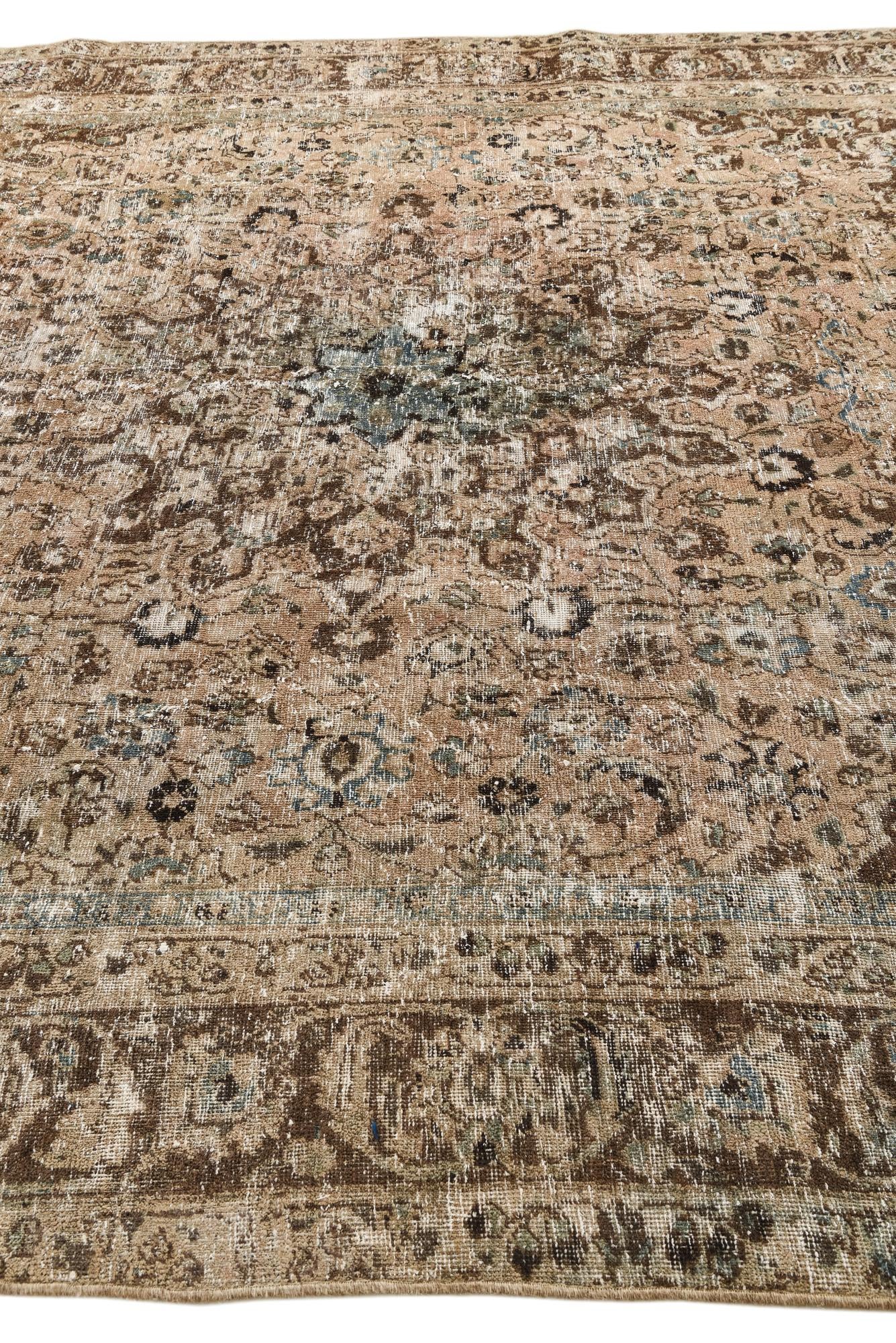 9' 1 x 11' 9 Hand Knotted Ultra Vintage Persian Wool Rug