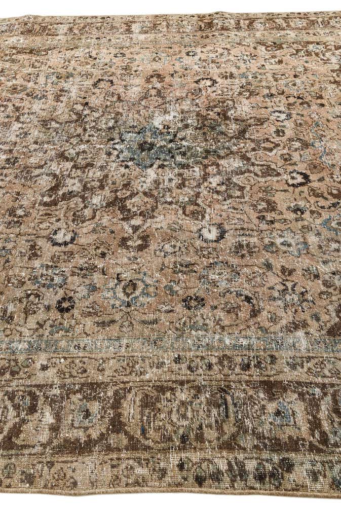 9' 1 x 11' 9 Hand Knotted Ultra Vintage Persian Wool Rug