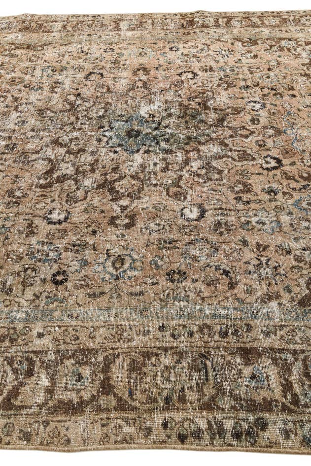 Detail image of 9' 1 x 11' 9 Hand Knotted Ultra Vintage Persian Wool Rug