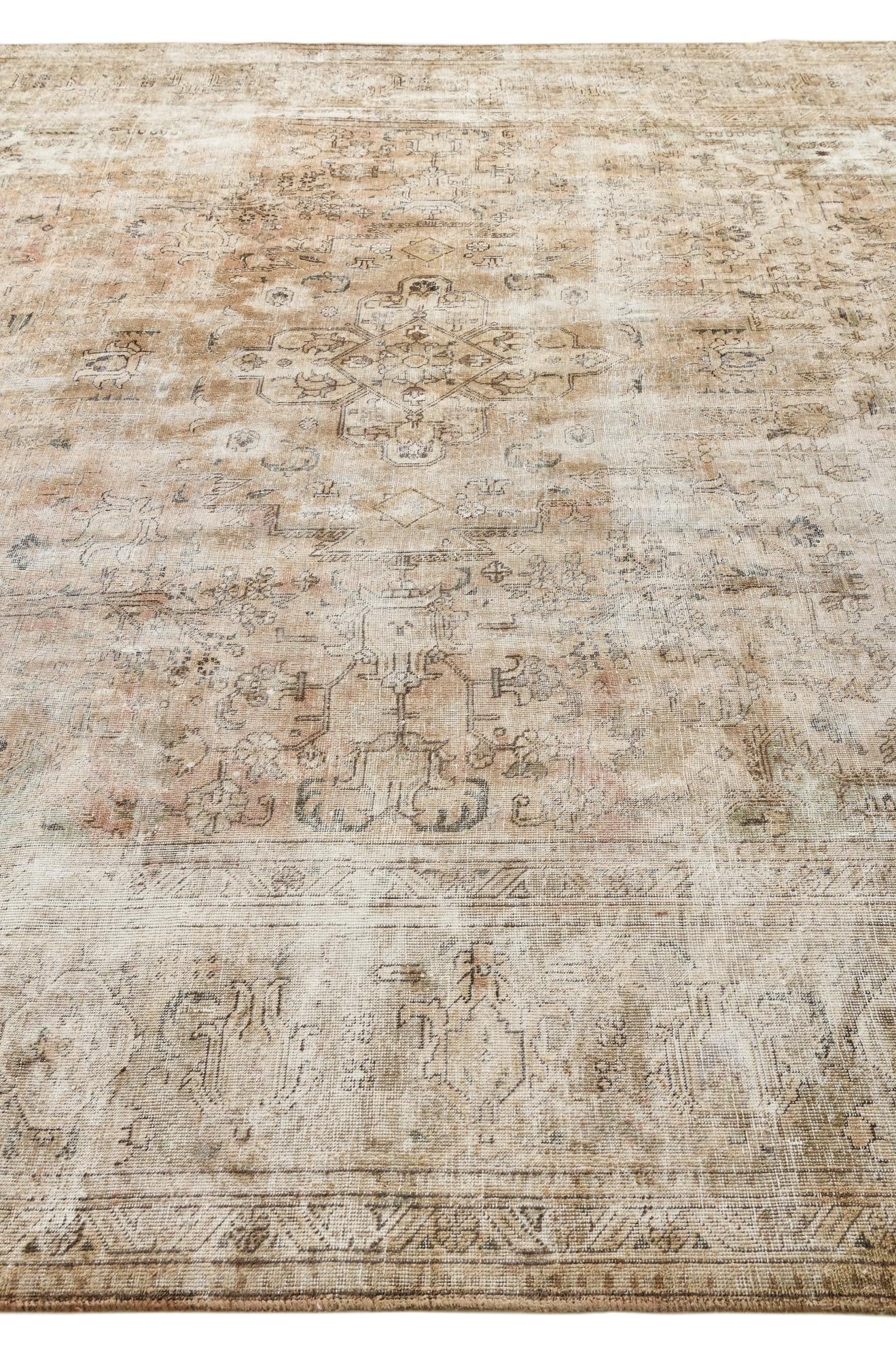 9' 10 x 12' 8 Hand Knotted Ultra Vintage Persian Wool Rug