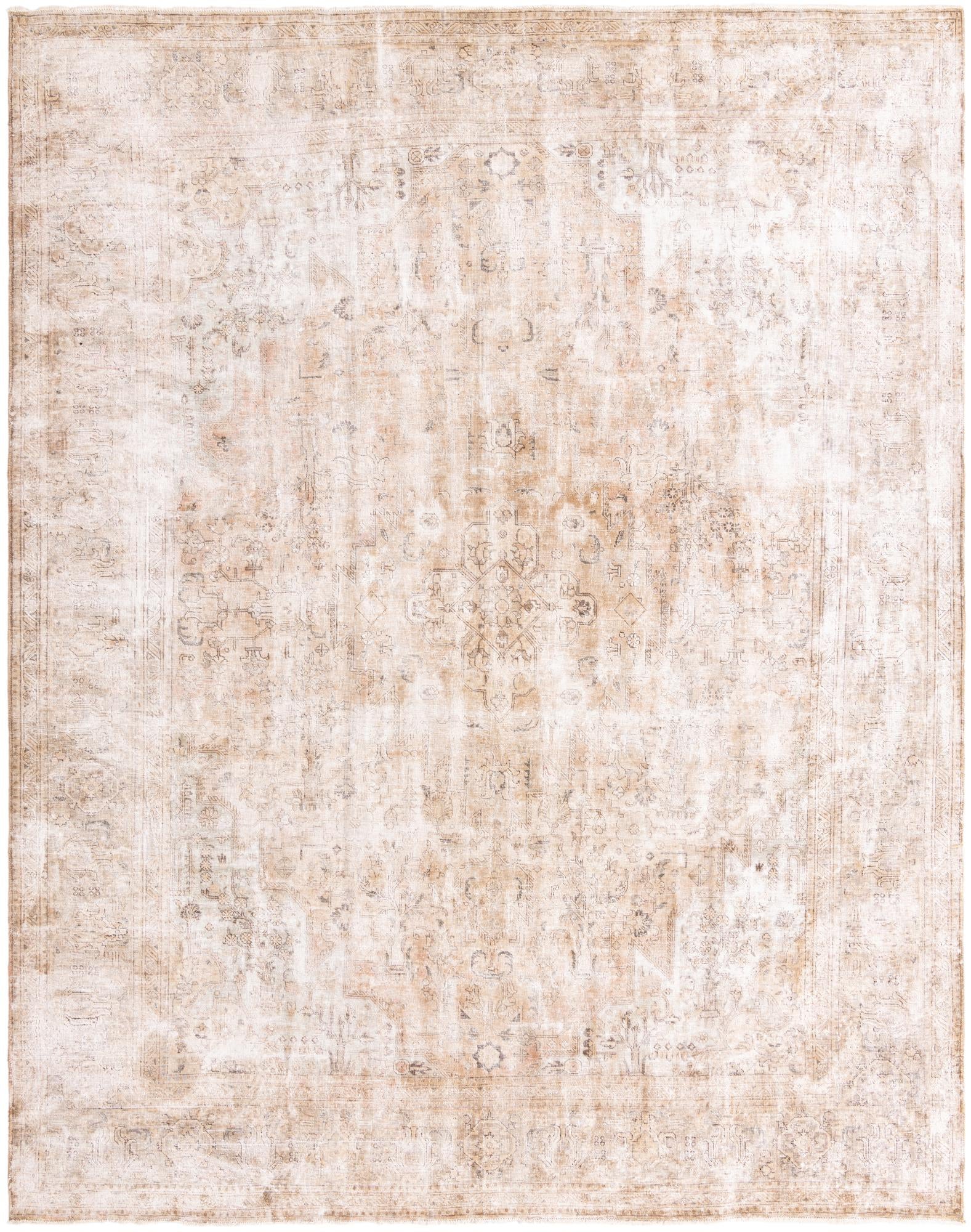 9' 10 x 12' 8 Hand Knotted Ultra Vintage Persian Wool Rug