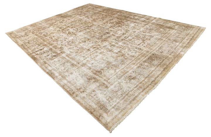 9' 8 x 12' 10 Hand Knotted Ultra Vintage Persian Wool Rug