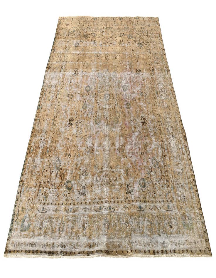 Detail image of 9' 5 x 12' 3  Hand Knotted Ultra Vintage Persian Wool Rug