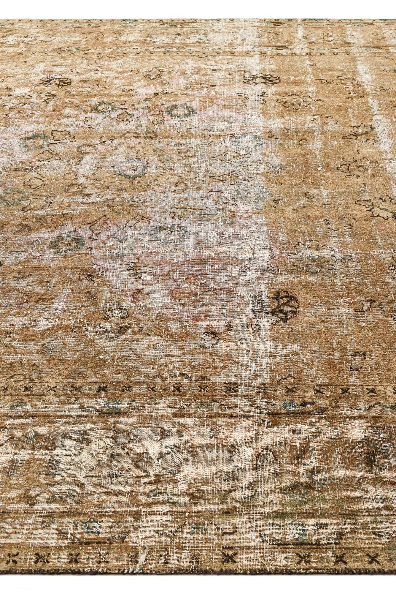 9' 5 x 12' 3 Hand Knotted Ultra Vintage Persian Wool Rug