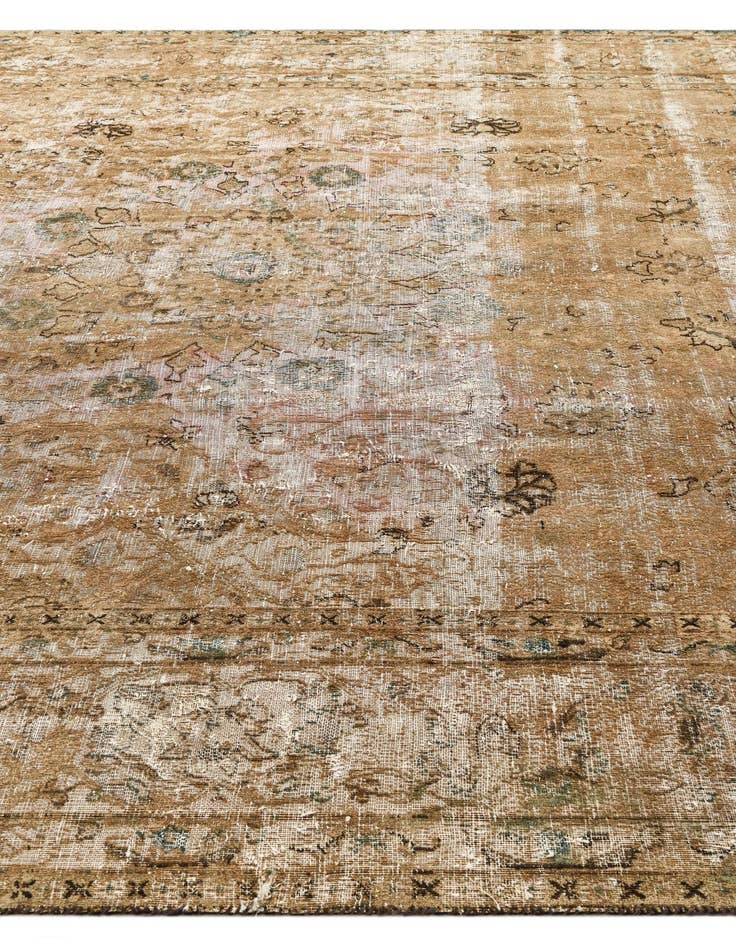 Detail image of 9' 5 x 12' 3  Hand Knotted Ultra Vintage Persian Wool Rug