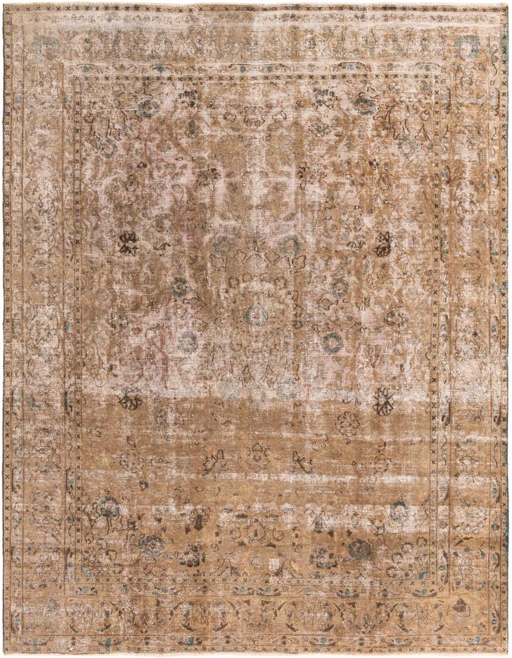 Detail image of 9' 5 x 12' 3 Hand Knotted Ultra Vintage Persian Wool Rug