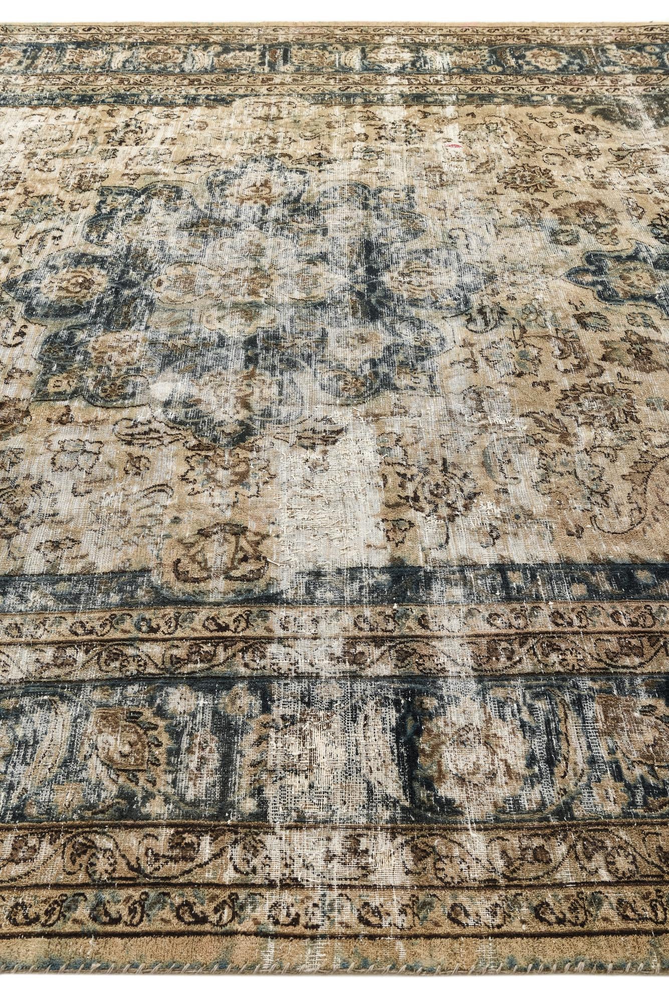 9' 7 x 12' 5 Hand Knotted Ultra Vintage Persian Wool Rug