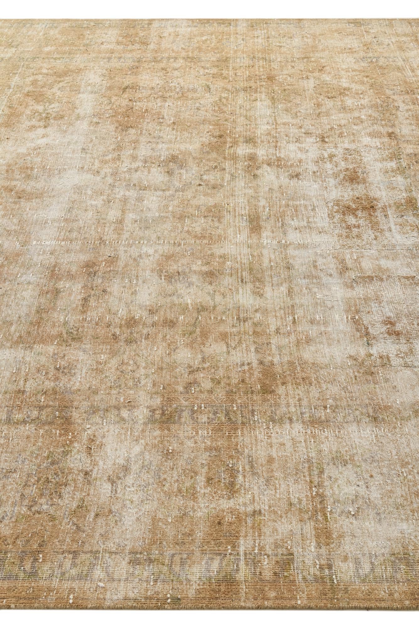 9' 1 x 13' Hand Knotted Ultra Vintage Persian Wool Rug