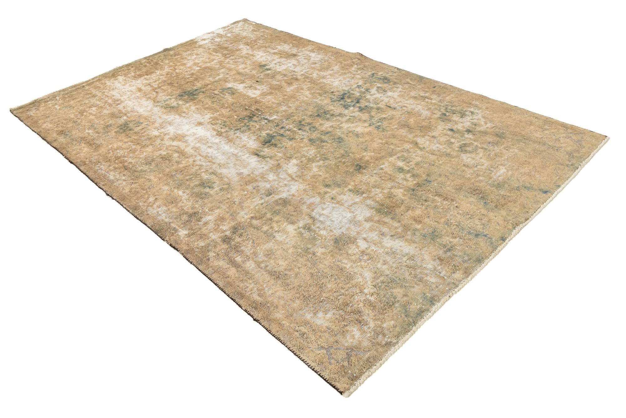6' 4 x 9' 8 Hand Knotted Ultra Vintage Persian Wool Rug