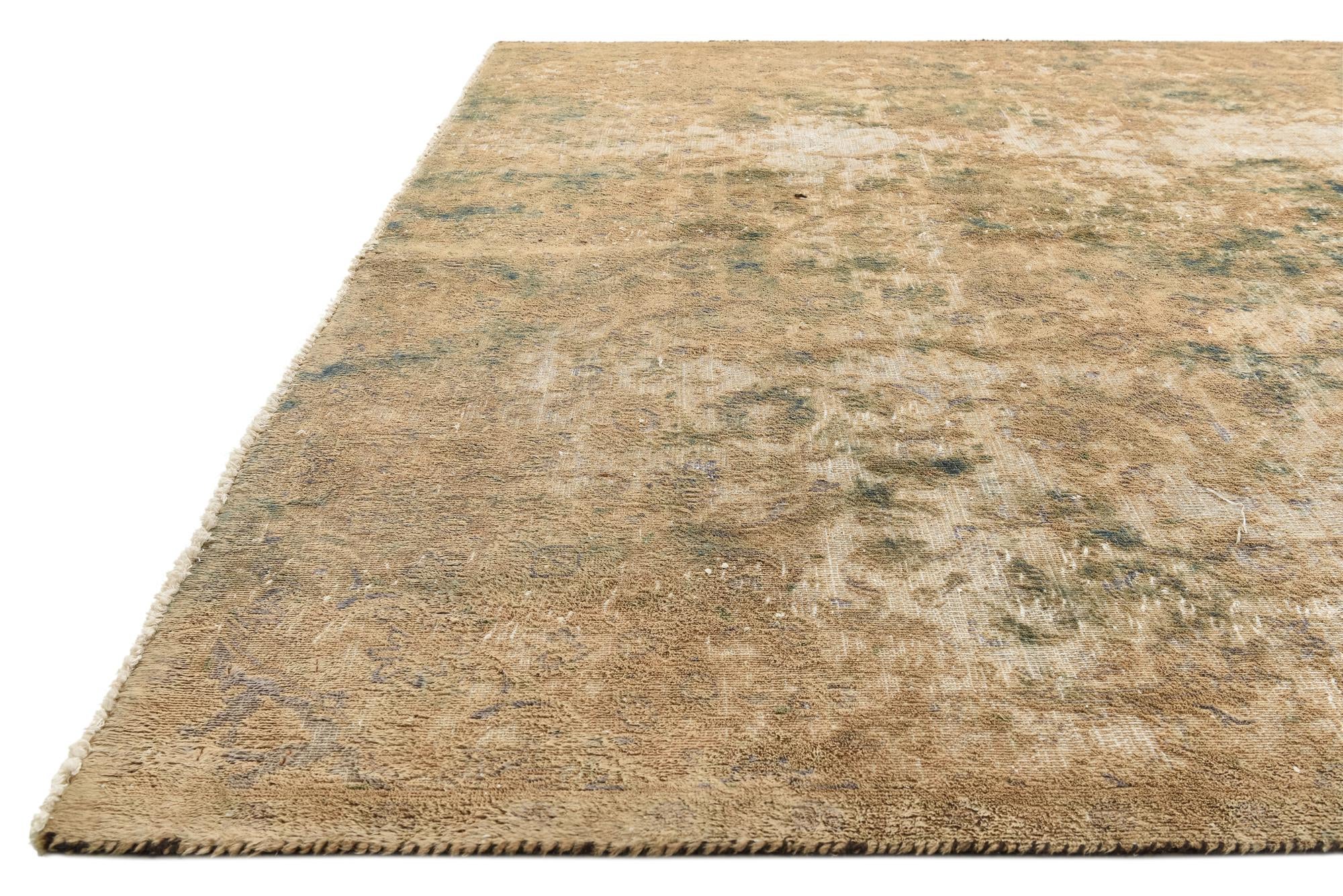 6' 4 x 9' 8 Hand Knotted Ultra Vintage Persian Wool Rug