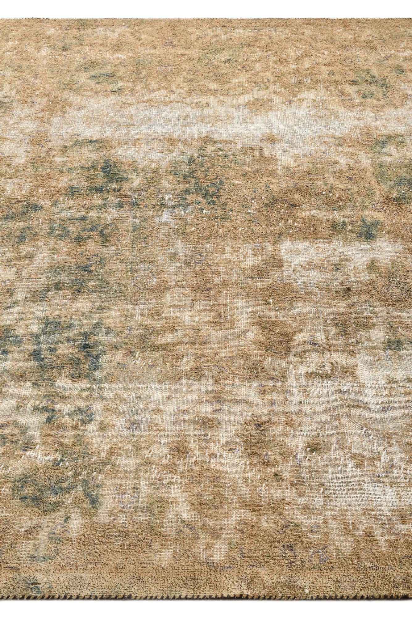 6' 4 x 9' 8 Hand Knotted Ultra Vintage Persian Wool Rug
