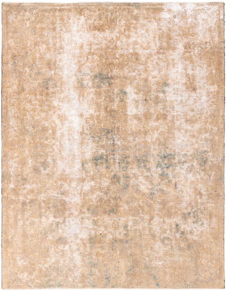 Detail image of 6' 4 x 9' 8 Hand Knotted Ultra Vintage Persian Wool Rug