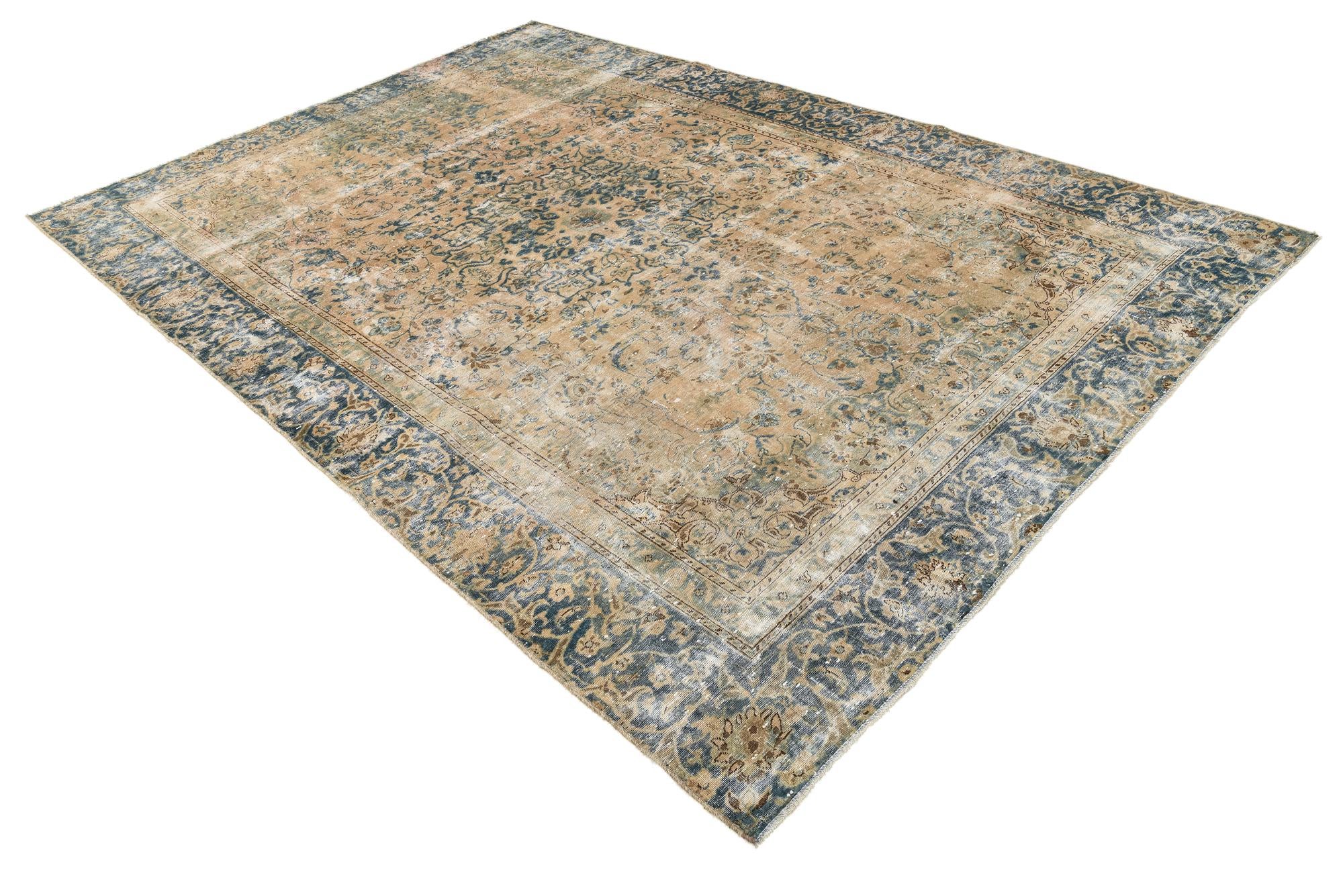 8' x 11' 7 Hand Knotted Ultra Vintage Persian Wool Rug