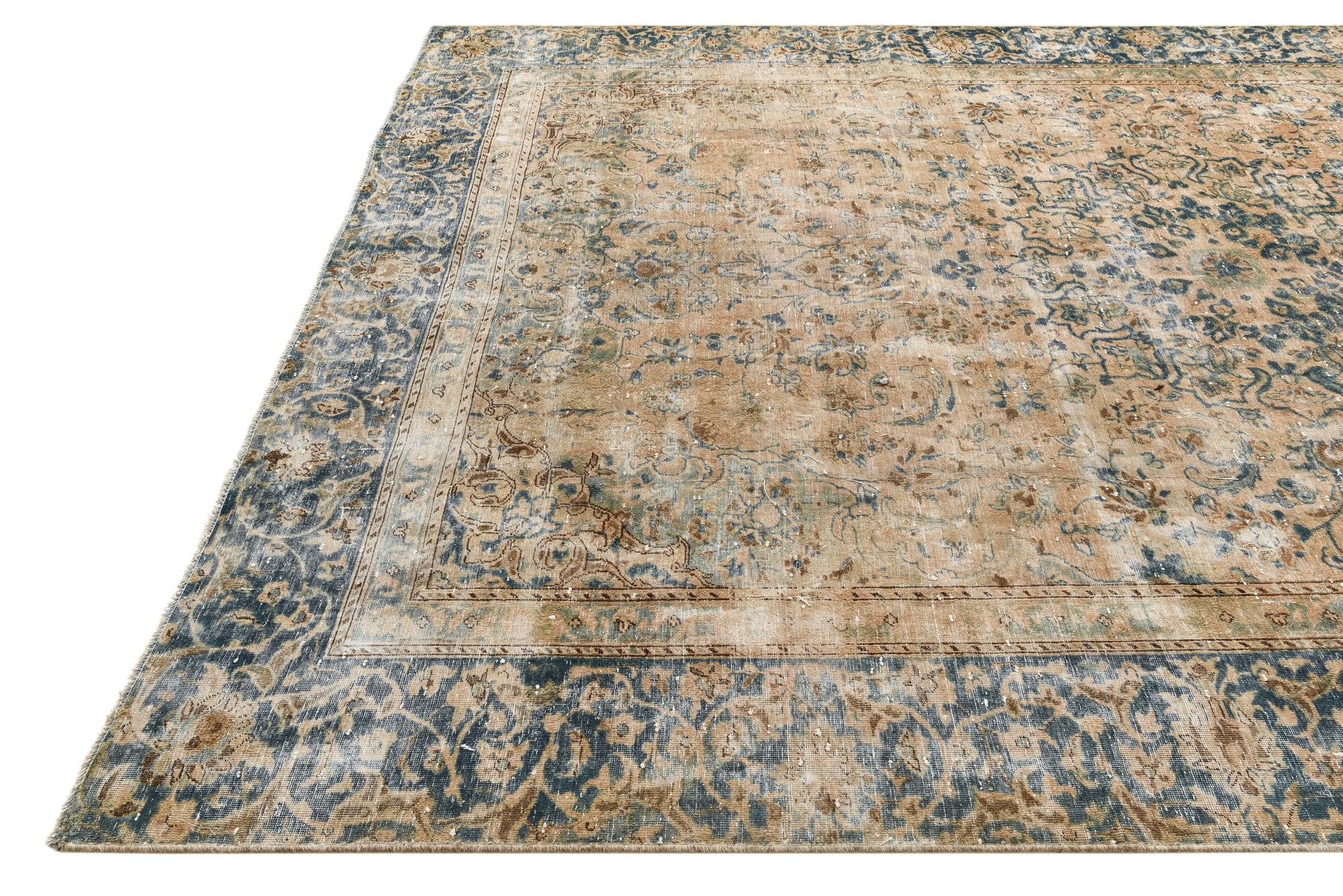 8' x 11' 7 Hand Knotted Ultra Vintage Persian Wool Rug
