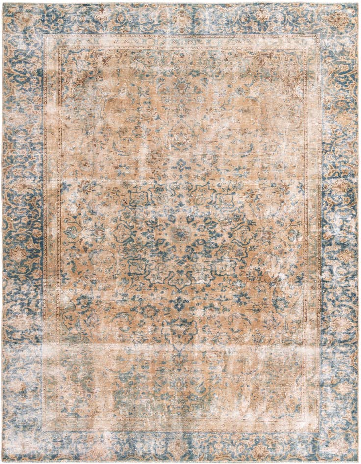 Detail image of 8' x 11' 7 Hand Knotted Ultra Vintage Persian Wool Rug