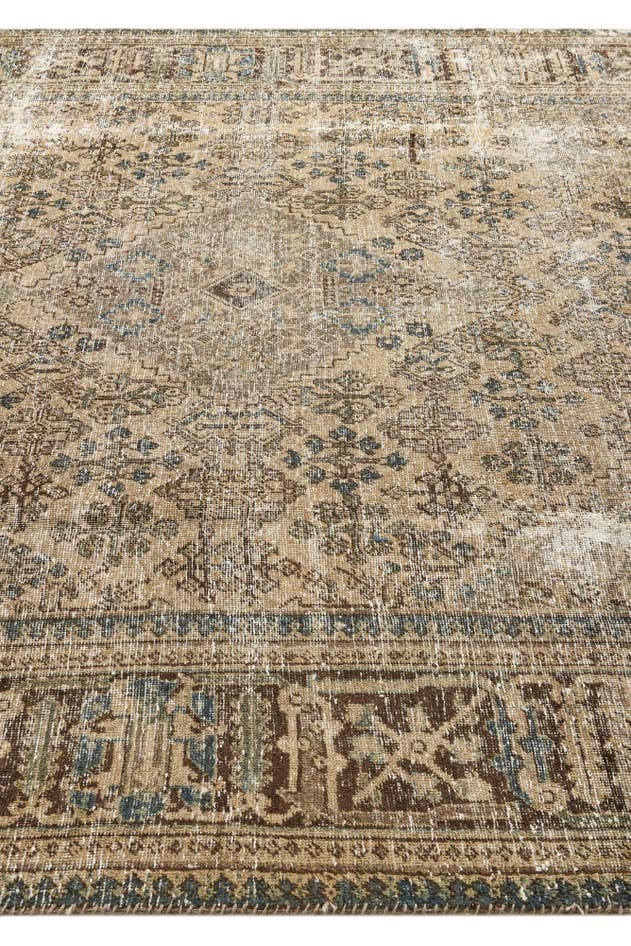 Detail image of 7' 8 x 10' 3 Hand Knotted Ultra Vintage Persian Wool Rug