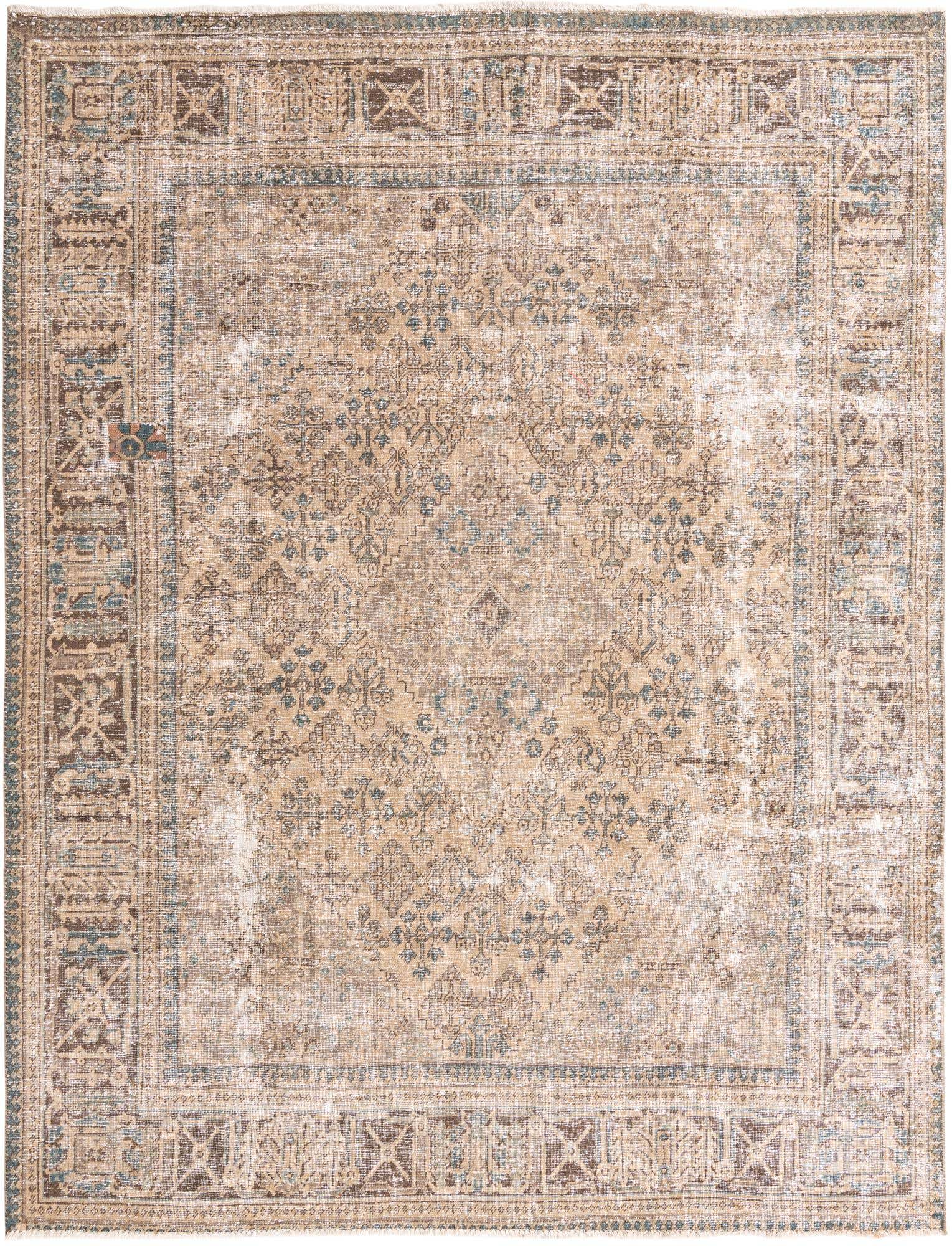 7' 8 x 10' 3 Hand Knotted Ultra Vintage Persian Wool Rug