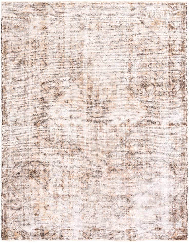 Detail image of 5' 3 x 6' 10 Hand Knotted Ultra Vintage Persian Wool Rug