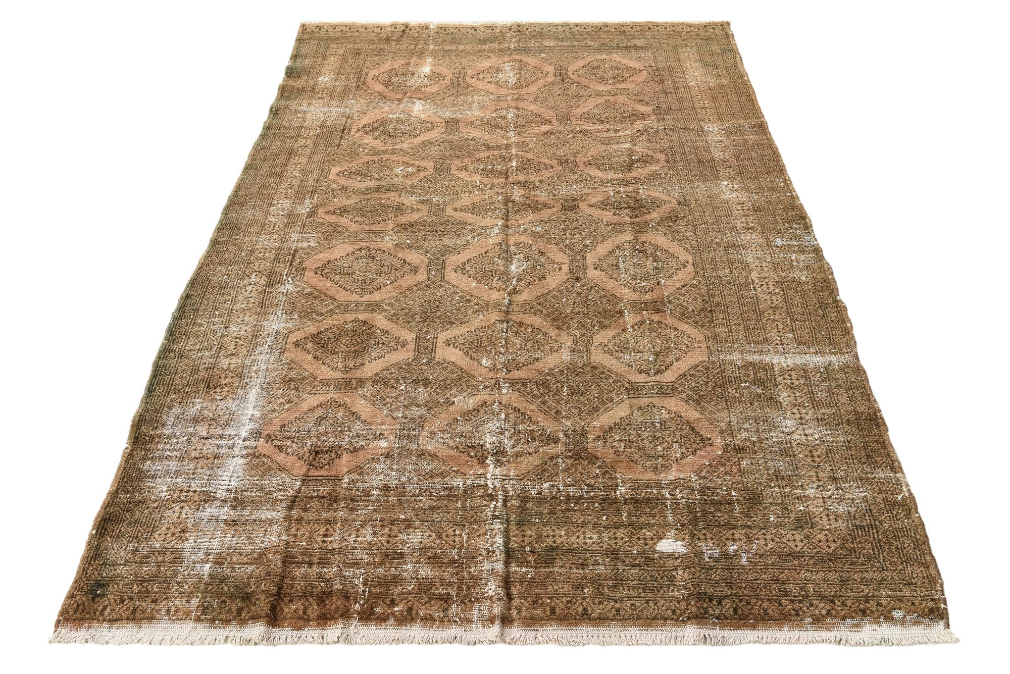 5' x 7' 8 Hand Knotted Ultra Vintage Persian Wool Rug