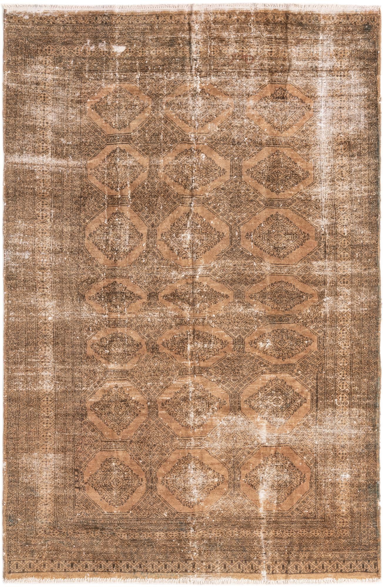 5' x 7' 8 Hand Knotted Ultra Vintage Persian Wool Rug