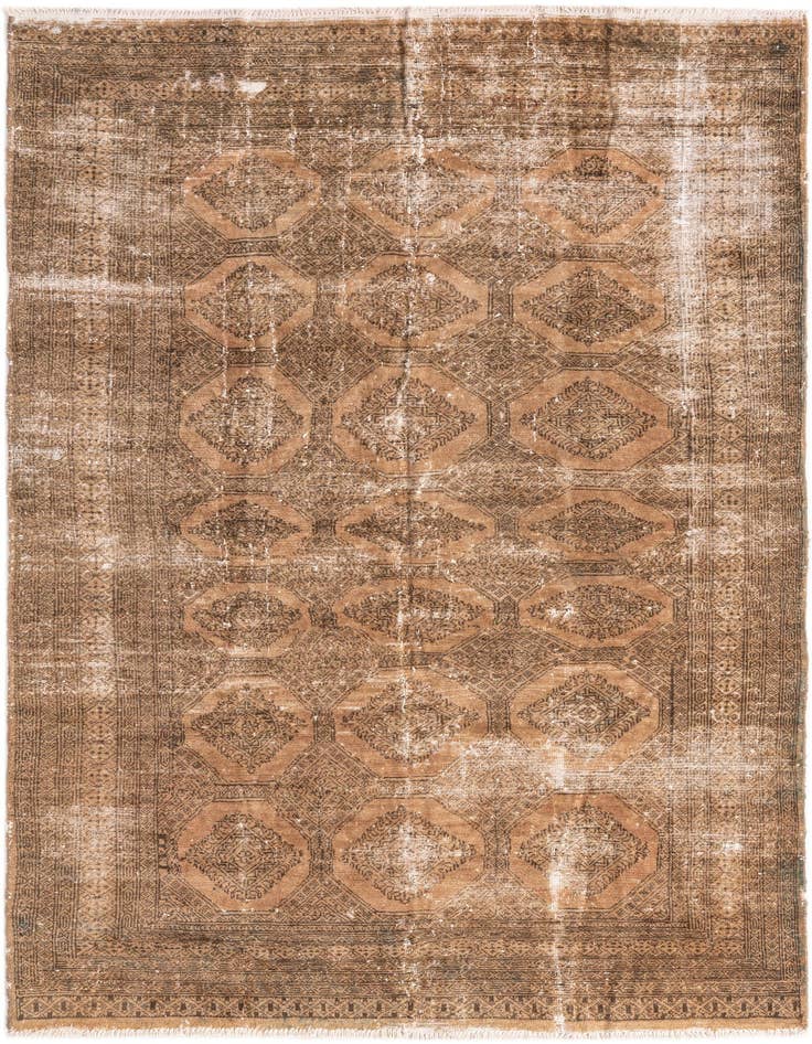 Detail image of 5' x 7' 8 Hand Knotted Ultra Vintage Persian Wool Rug