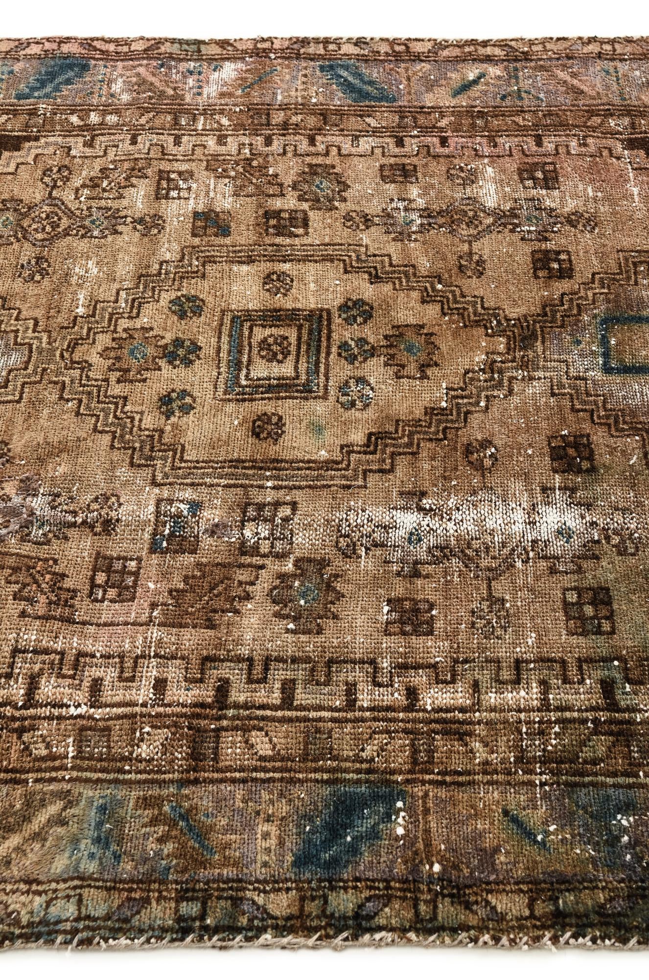 4' 2 x 6' 3 Hand Knotted Ultra Vintage Persian Wool Rug