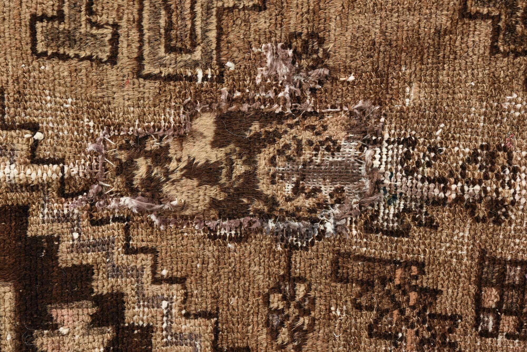4' 2 x 6' 3 Hand Knotted Ultra Vintage Persian Wool Rug