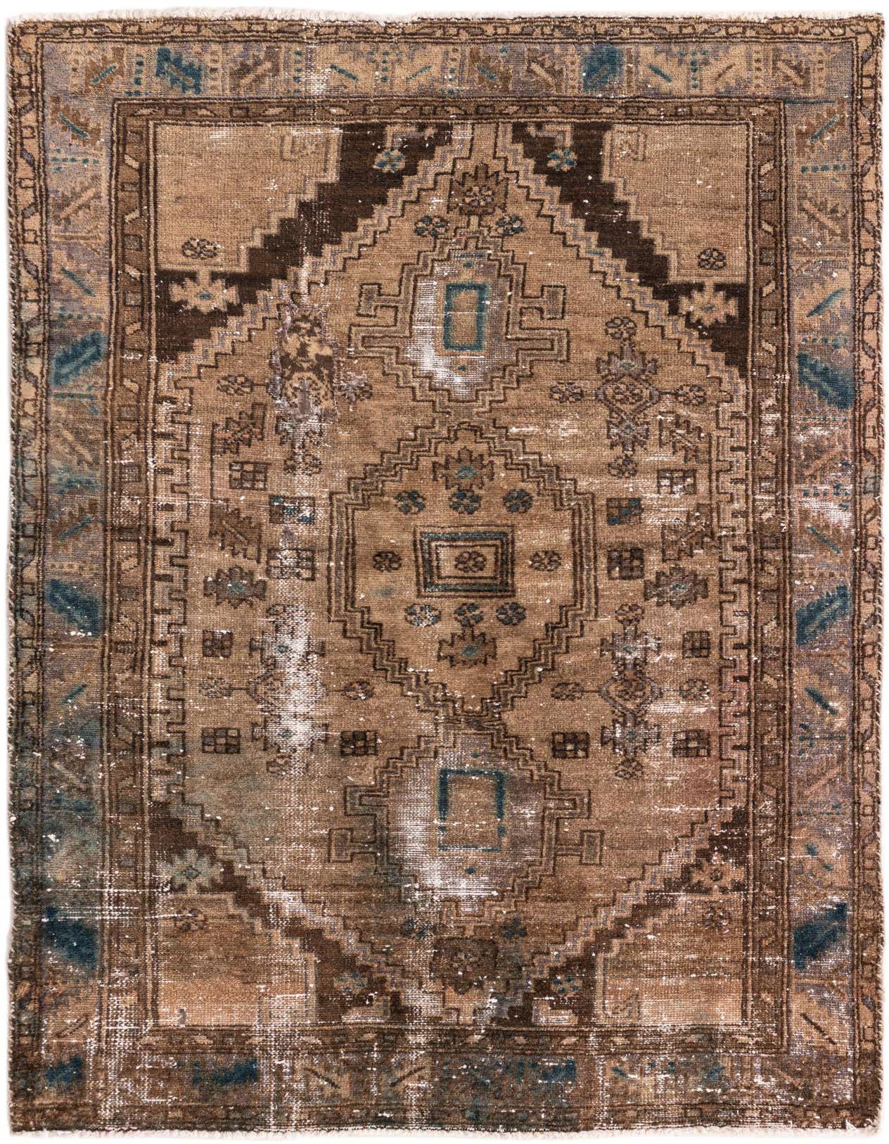 Primary image 4' 2 x 6' 3  Hand Knotted Ultra Vintage Persian Wool Rug