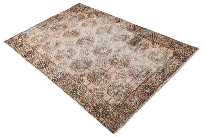 4' x 6' 5 Hand Knotted Ultra Vintage Persian Wool Rug