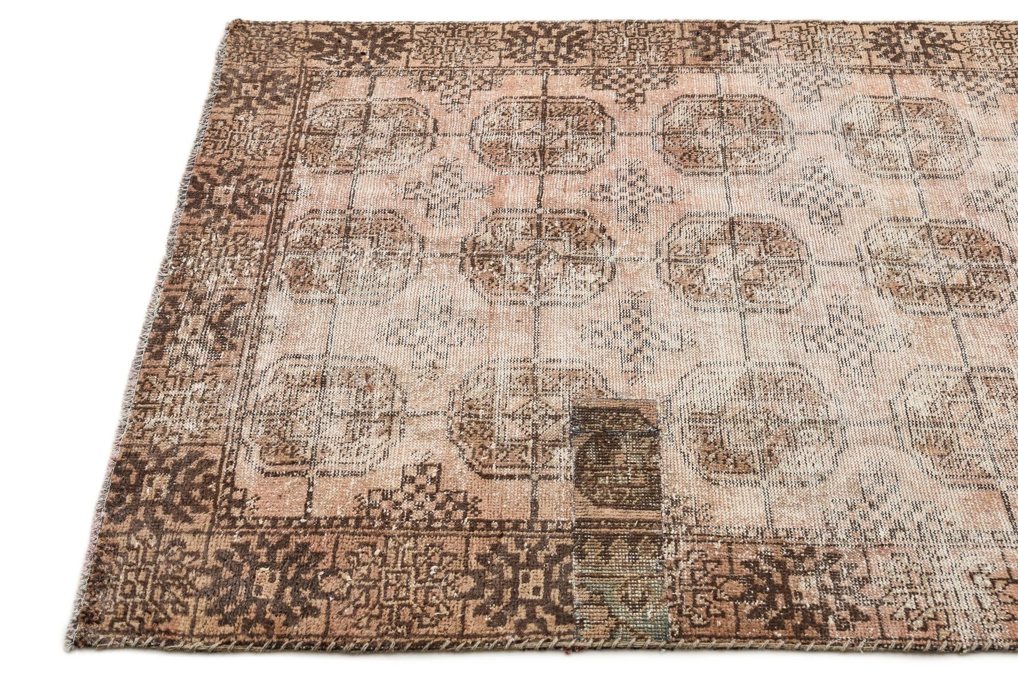 4' x 6' 5 Hand Knotted Ultra Vintage Persian Wool Rug