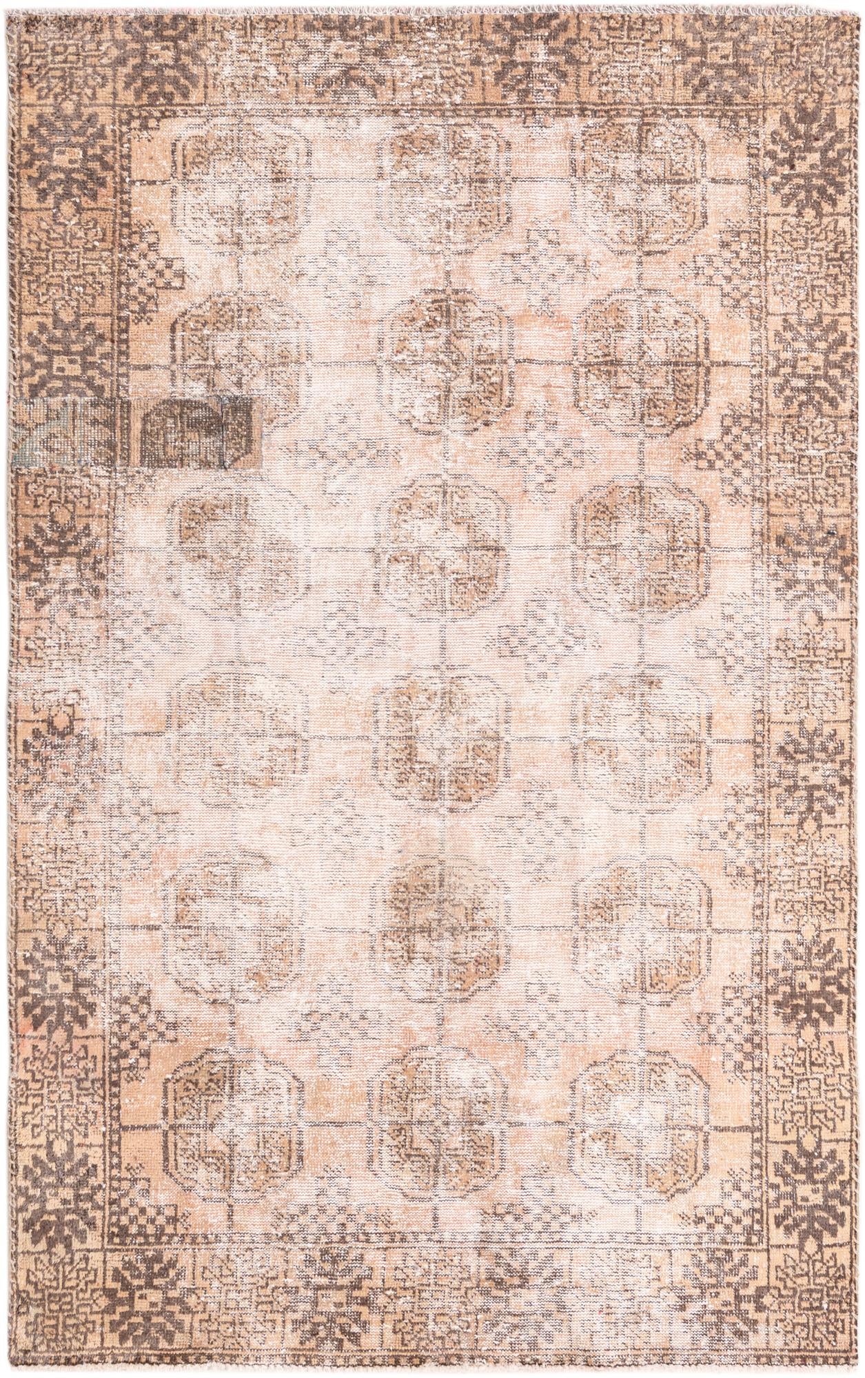 4' x 6' 5 Hand Knotted Ultra Vintage Persian Wool Rug